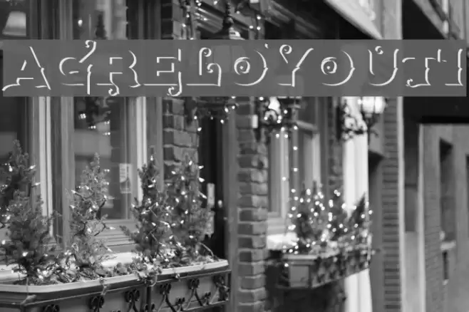 AgreloyOut1 Font examples