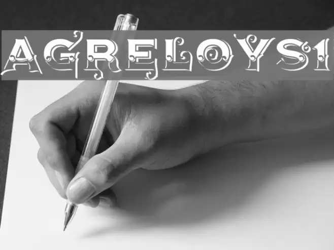 AgreloyS1 フォント examples