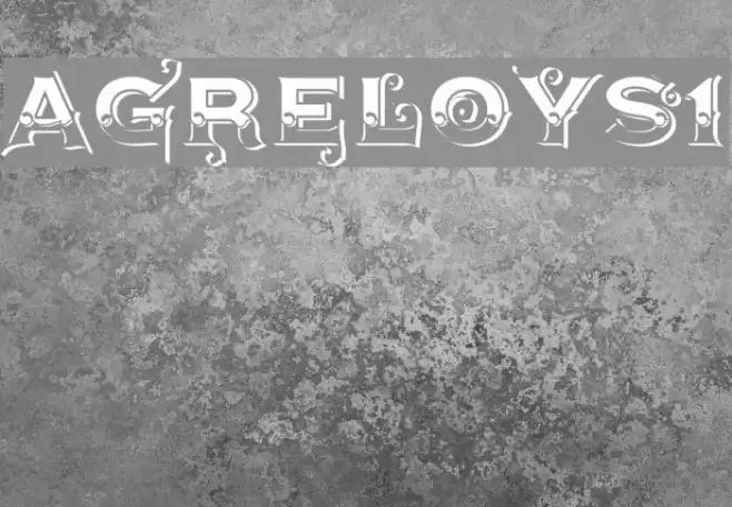 AgreloyS1 フォント examples