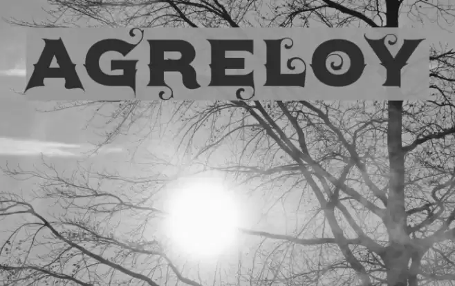 Agreloy Font examples