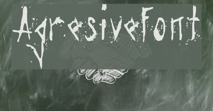 Agresivefont フォント examples