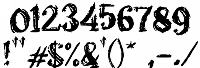 Agressive Winter Font OTHER CHARS