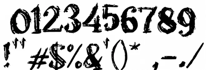 Agressive Winter Font OTHER CHARS