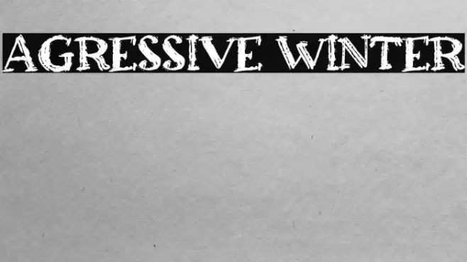 Agressive Winter Font examples