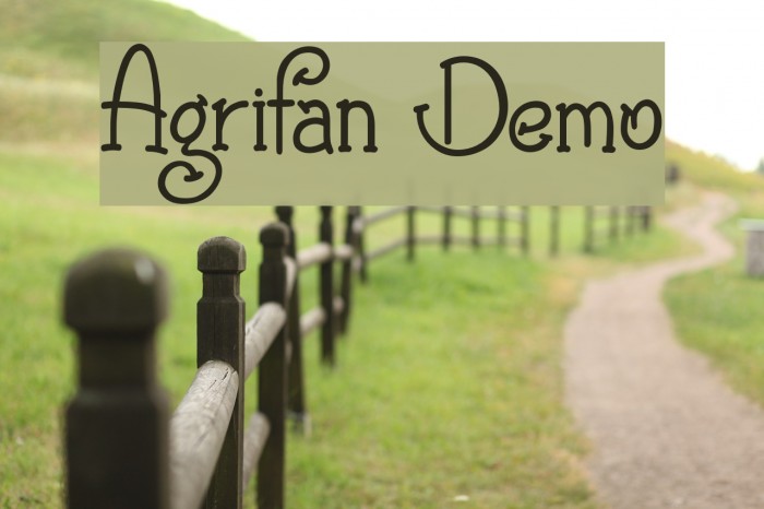 Agrifan Demo Font examples
