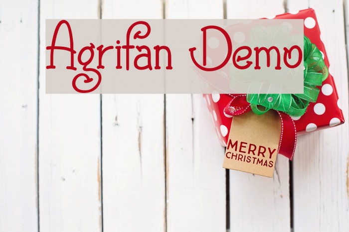 Agrifan Demo Font examples