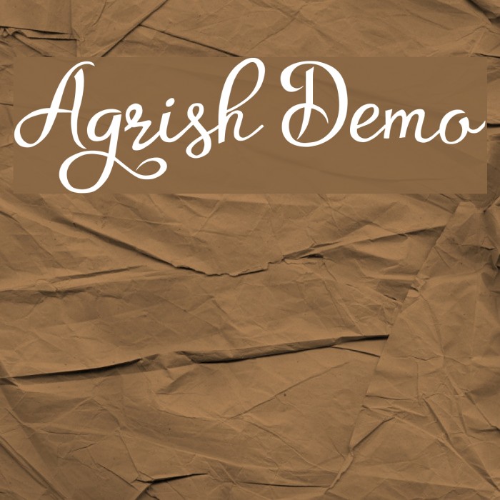 Agrish Demo Font examples
