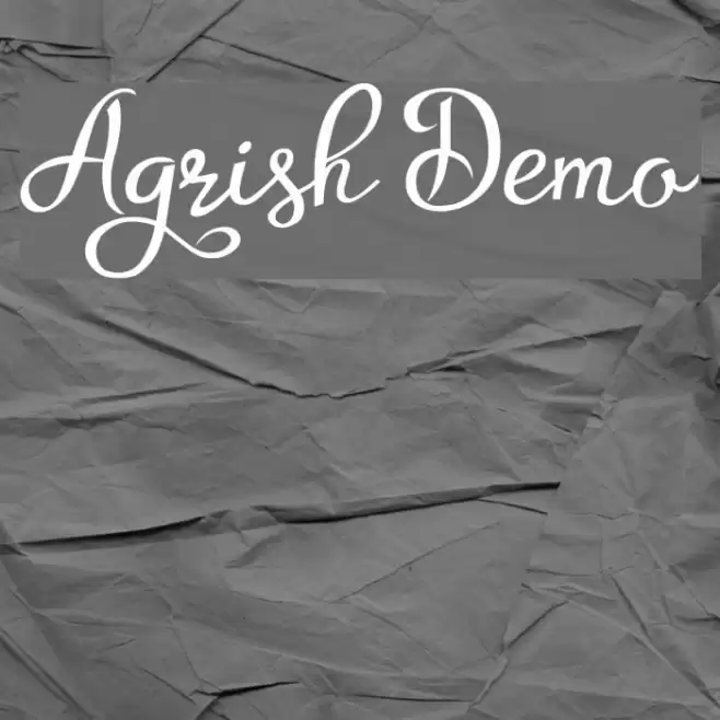 Agrish Demo Font examples