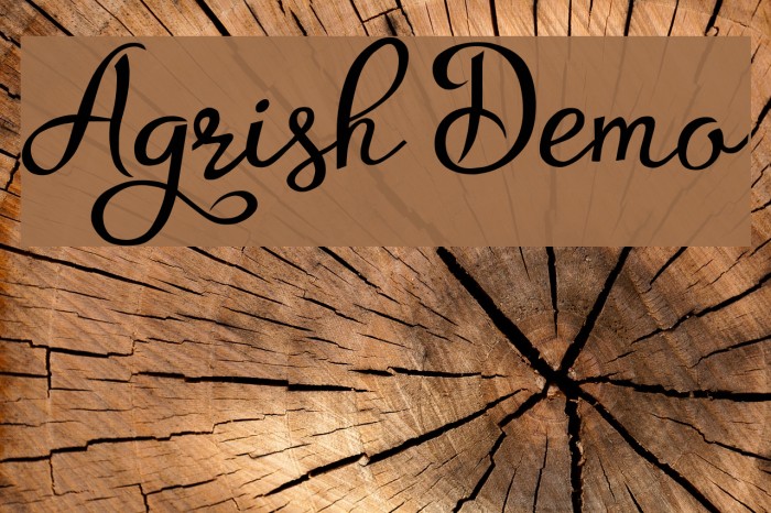 Agrish Demo Font examples