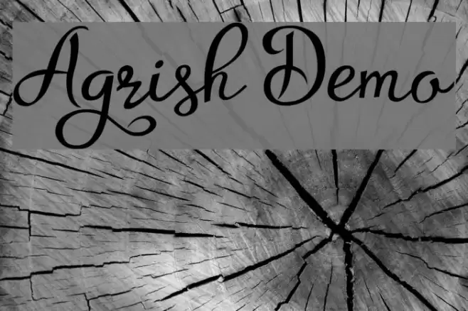 Agrish Demo Font examples