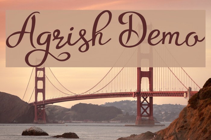 Agrish Demo Font examples