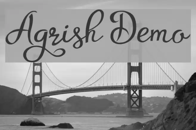 Agrish Demo Font examples