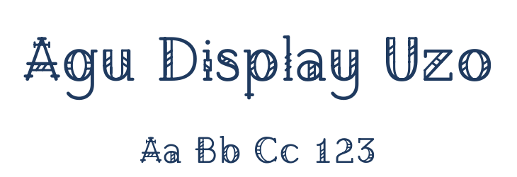 Agu Display Uzo Font Preview