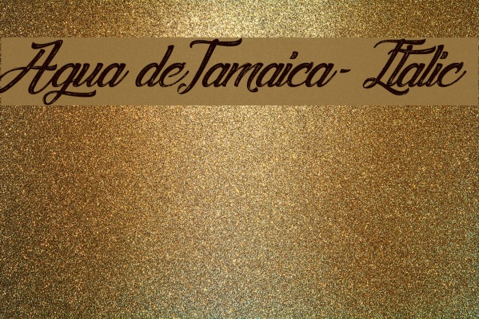 Agua deJamaica-Italic Font examples