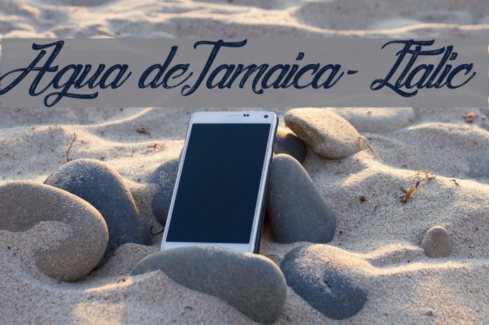 Agua deJamaica-Italic Font examples