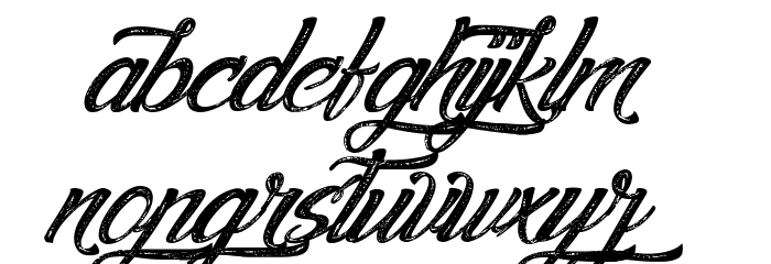 Agua deJamaica-Italic Font LOWERCASE