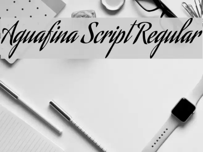 Aguafina Script Regular Font examples
