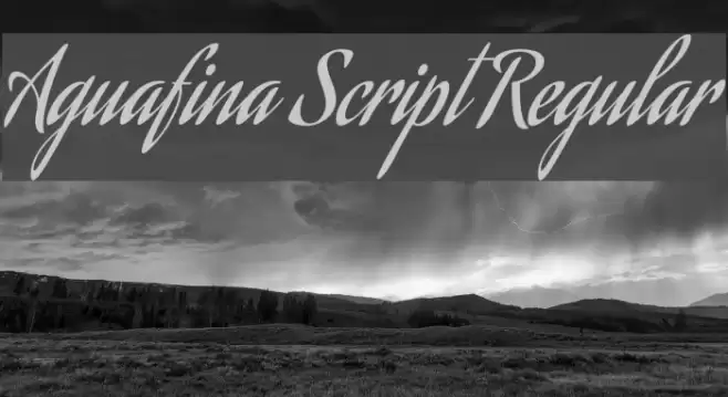 Aguafina Script Regular Font examples