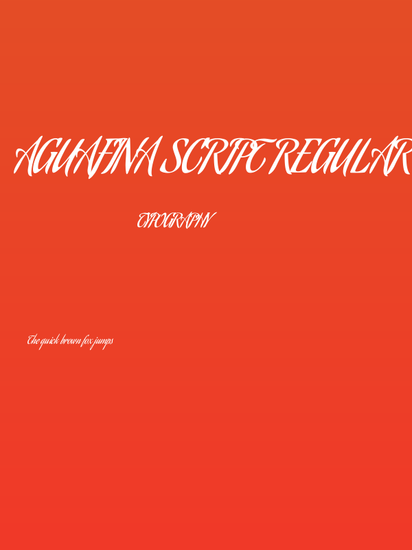 Aguafina Script Regular Poster