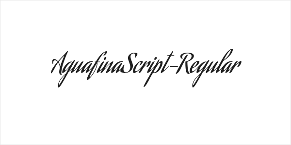AguafinaScript-Regular Logo