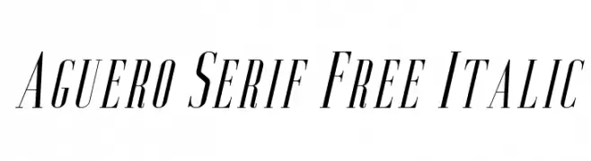 Aguero Serif Free Italic  les polices de caractères gratuit tlcharger