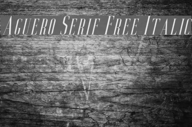 Aguero Serif Free Italic Font examples