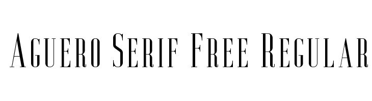 Aguero Serif Free Regular  नि: शुल्क फ़ॉन्ट्स डाउनलोड