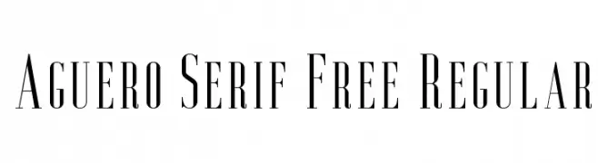 Aguero Serif Free Regular  Descarca Fonturi Gratis