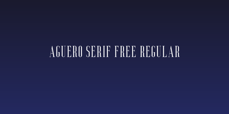 Aguero Serif Free Regular Social Header