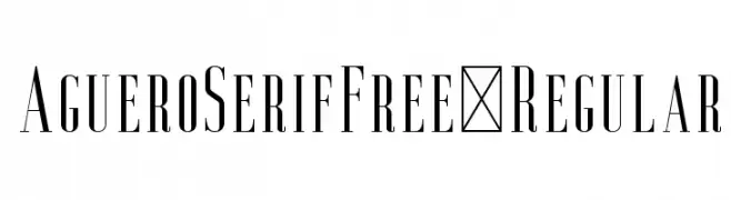 AgueroSerifFree-Regular  Fuentes Gratis Descargar