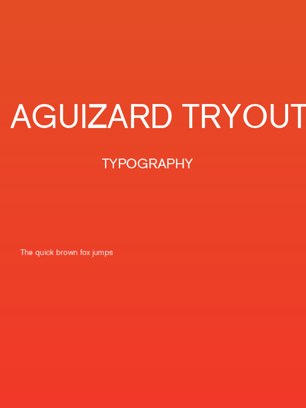 Aguizard Tryout Poster