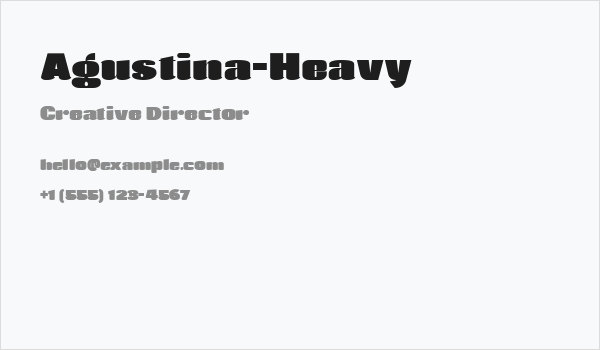 Agustina-Heavy Business Card