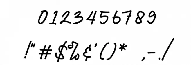 Agustina Signature Font OTHER CHARS