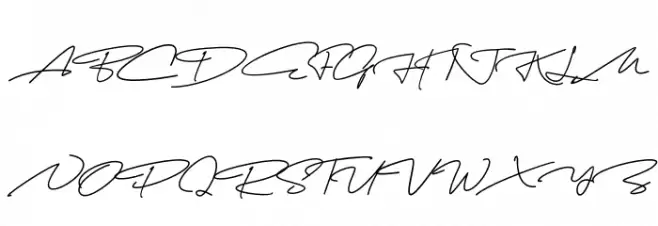 Agustina Signature Caratteri MAIUSCOLE