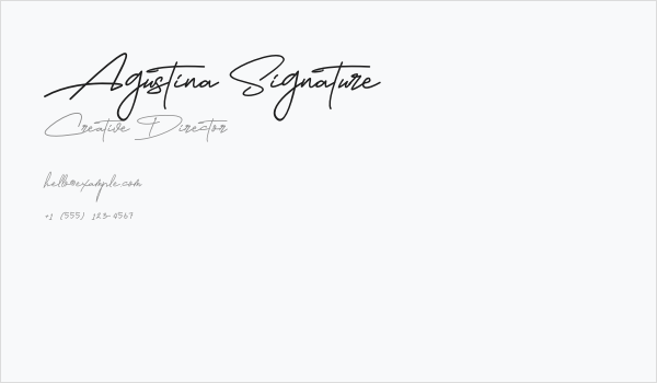 Agustina Signature Business Card