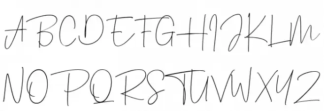 Agustine Signature फ़ॉन्ट अपरकेस