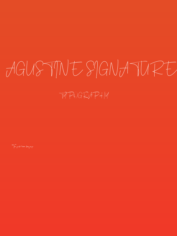 Agustine Signature Poster