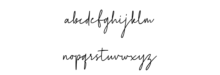 Agustine Signature Font LOWERCASE