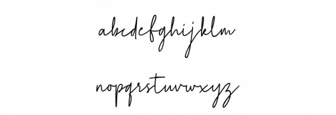 Agustine Signature फ़ॉन्ट लोअरकेस