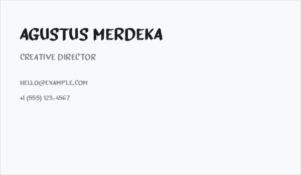 Agustus Merdeka Business Card