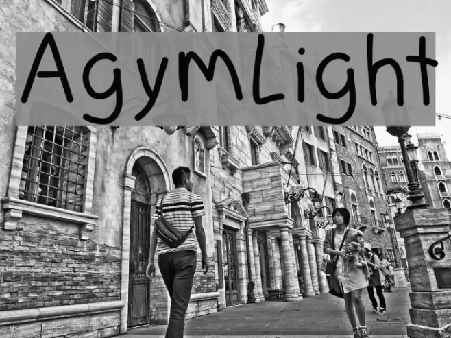 AgymLight Font examples