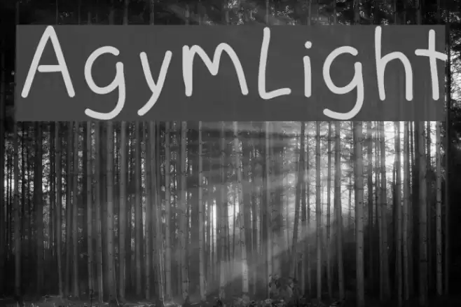 AgymLight Font examples