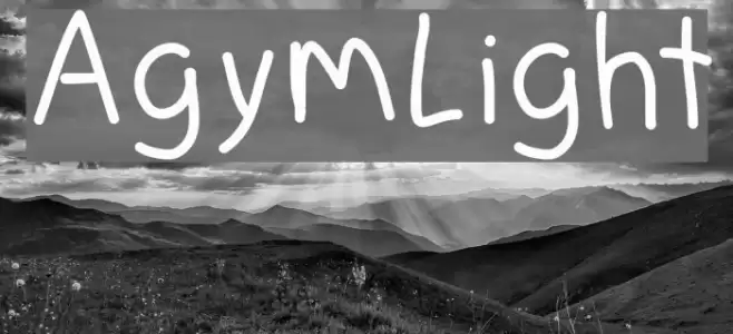 AgymLight Font examples
