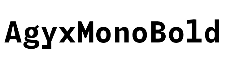 Agyx Mono Bold  Descarca Fonturi Gratis