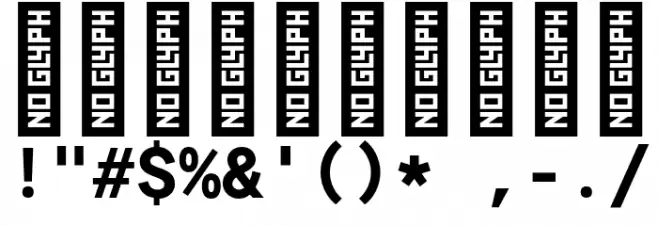 Agyx Mono Bold Font OTHER CHARS