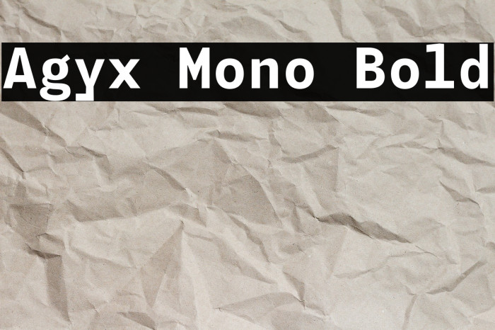 Agyx Mono Bold Example 3