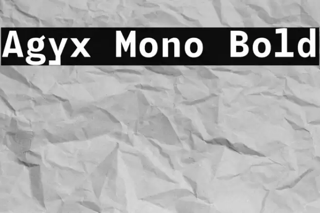 Agyx Mono Bold Font examples