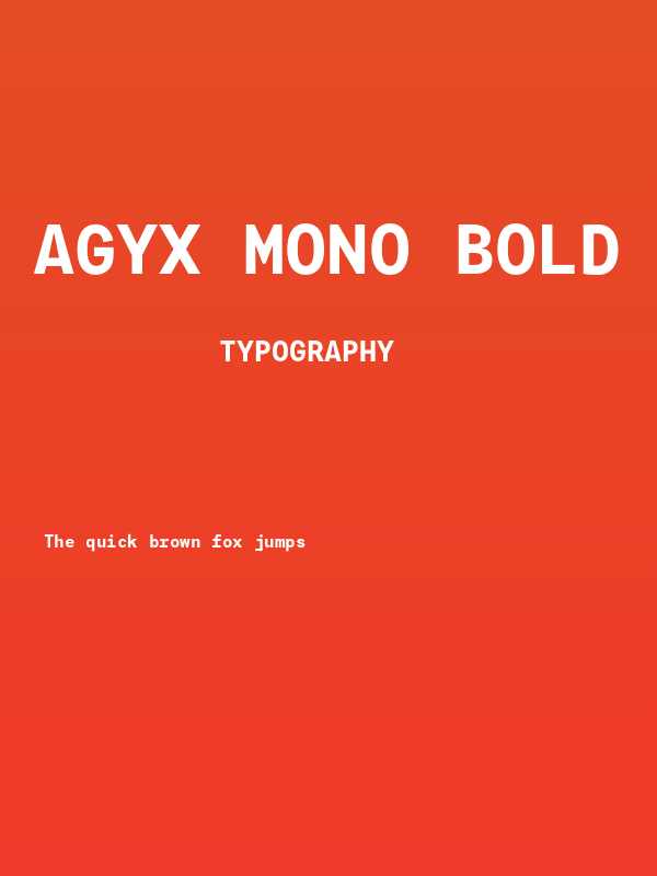 Agyx Mono Bold Poster