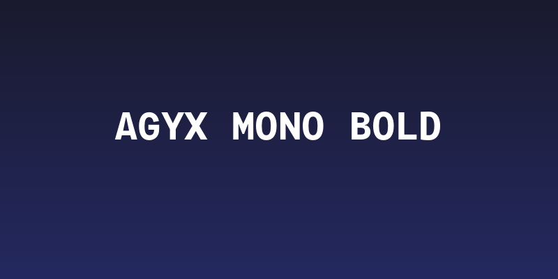 Agyx Mono Bold Social Header