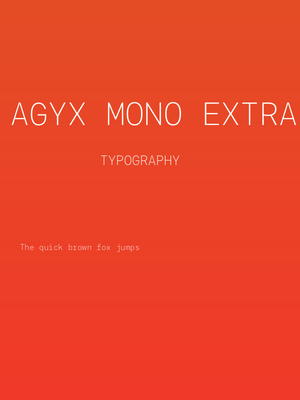 Agyx Mono Extralight Poster